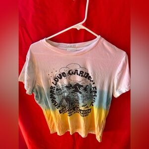 MOTHER Tie-Dye 'Love Garden' Graphic Tee - White/Blue/Yellow